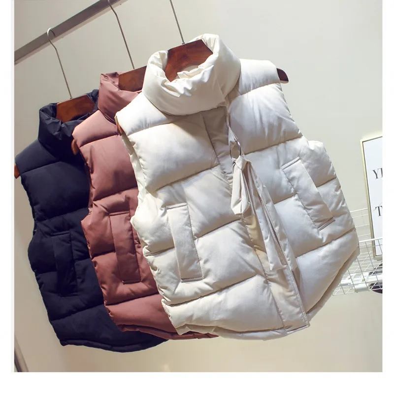 Comprar Chaleco de Invierno para mujer 2019 Chaleco de primavera y otoño chalecos cálidos casuales para mujer chaqueta sin mangas