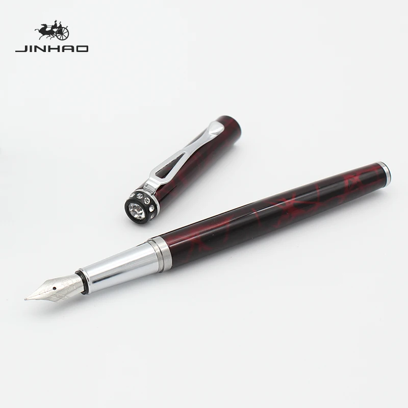 Jinhao 301 чернильная ручка супер тонкий наконечник 0,5 мм металлическая Роскошная металлическая авторучка stylo plume каллиграфия ручка caneta caligraphy