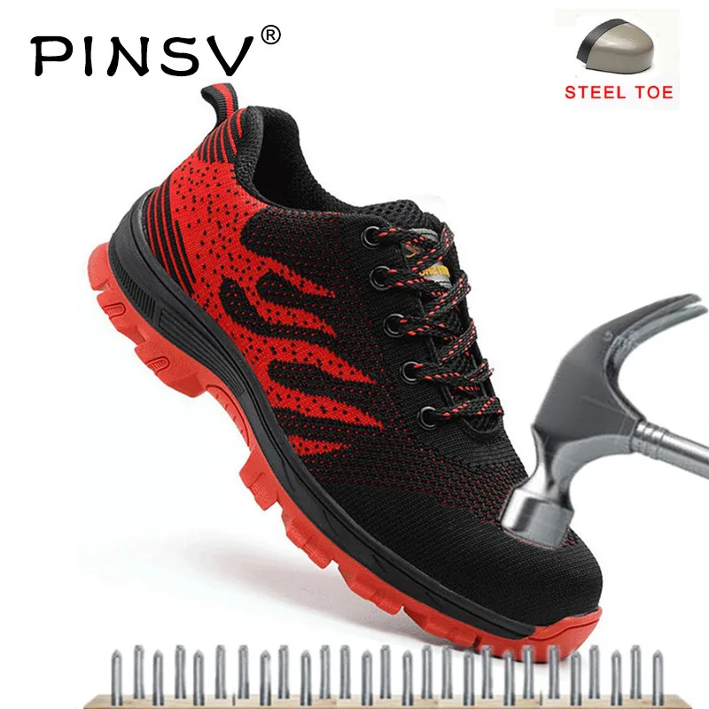 

Size 36-46 Unisex Work Boots Men Safety Shoes Air Mesh Steel Toe Boots Work Shoes Men Footwear Outdoor Safety Boots 2018