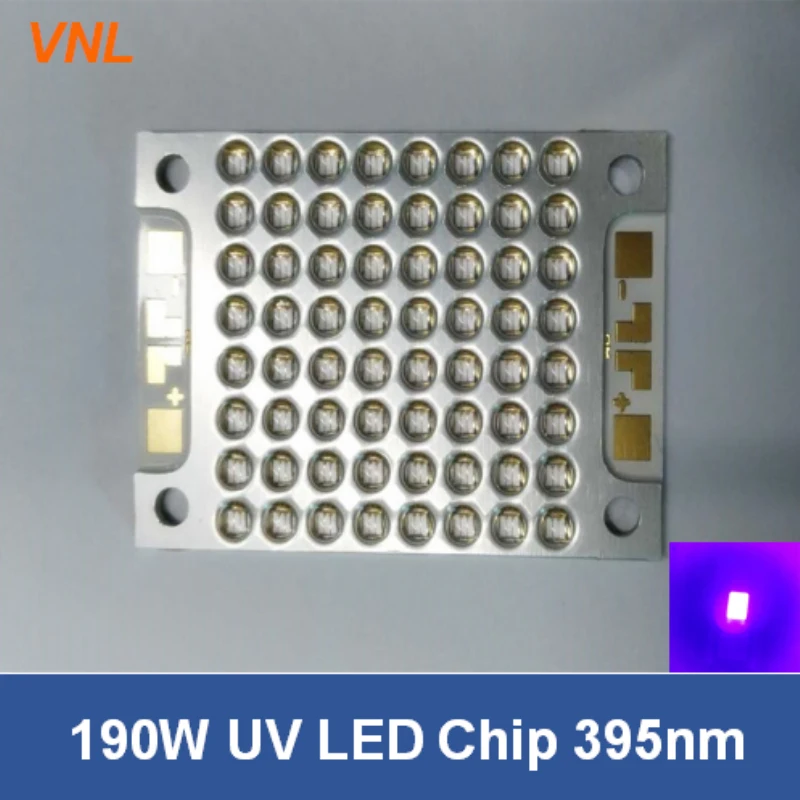 VNL 190 Вт Светодиодная УФ-лампа с LG УФ-чипом, высокомощный УФ-модуль для УФ-отверждения клеем, планшетных принтеров, трафаретной печати, 3D принтеров