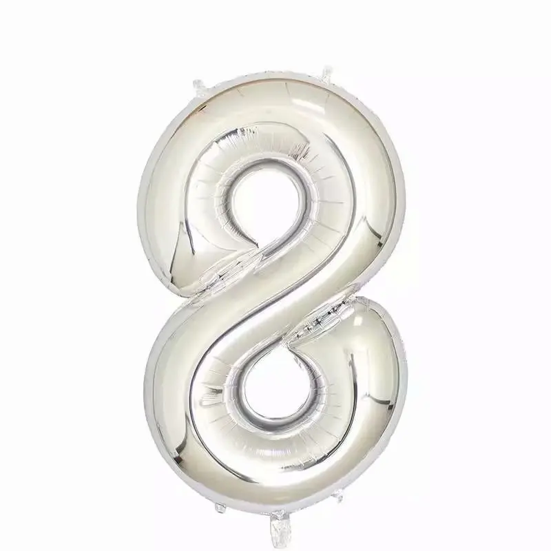 26 шт./лот 30 дюймов с днем рождения 18 серебряные воздушные шары из фольги в виде цифр металлический шар 18-летие День Рождения Декор Globos