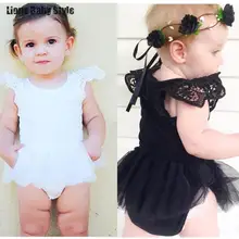 2016 Newborn Baby Clothing Girls Princess White Lace Rompers Jumpsuits Newborn Costume Bodies Bebes Dress Supercolor