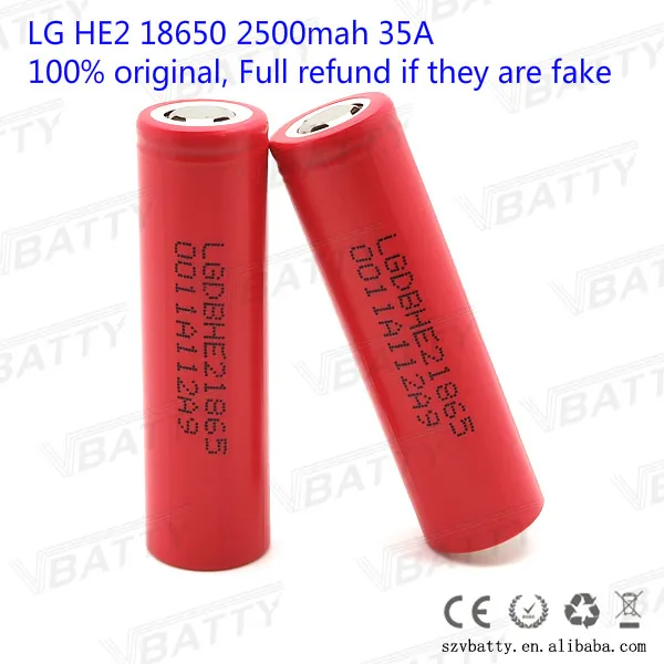 1 шт ForLG HE2 Li-Ion Тип сотового 18650 HE2 2500mAh 3,7 V аккумуляторная батарея forLG