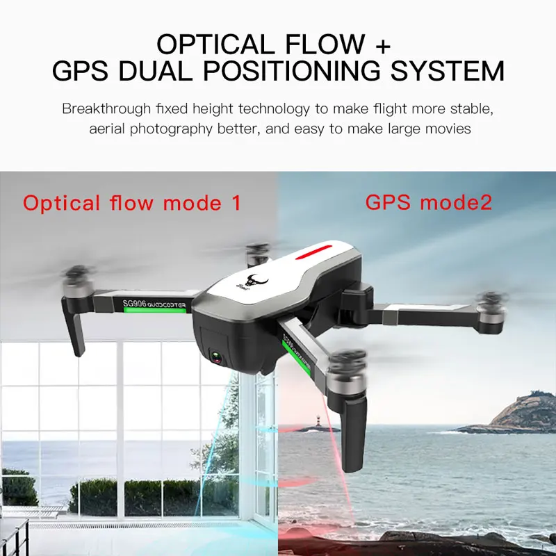 Профессиональный складной Дрон SG906 GPS с камерой 4K Wi Fi FPV широкий угол оптический