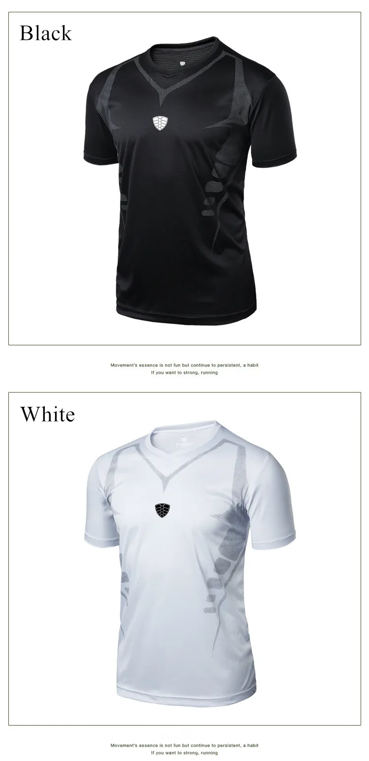 Высокое качество Для мужчин Джерси футболка спортивная быстросохнущая Фитнес сжатия сушки футболка Бег Обучение футболки Camisa Masculina