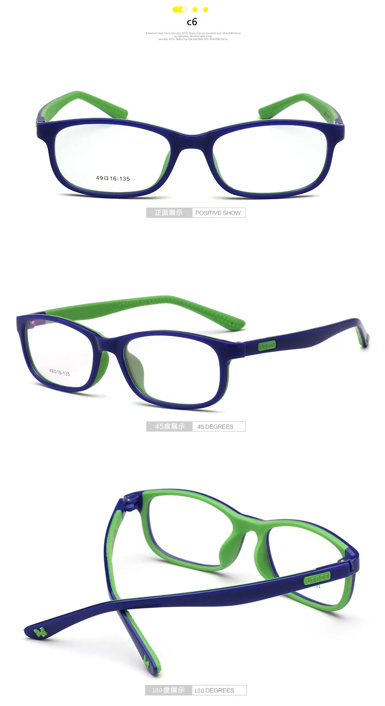 Gafas Tr90 Silicone Student Glasses Frame Children Myopia Prescription Eyeglasses Optical Kids Spectacle For Baby Boys Girl