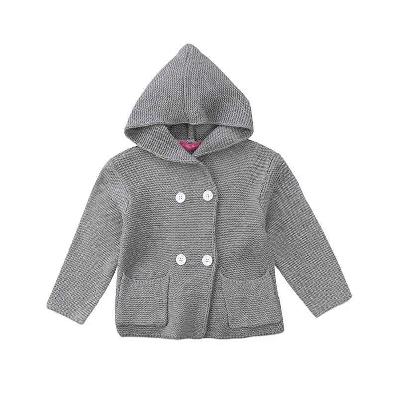 2017 Toddler Girls Sweaters Coat Children's Hooded pullover Sweater Baby Boys girls Autumn