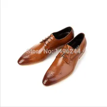 european Style real cow hide leather qshoes carve shoes mens brand design business dress luxury men fashion top shoe y899-2