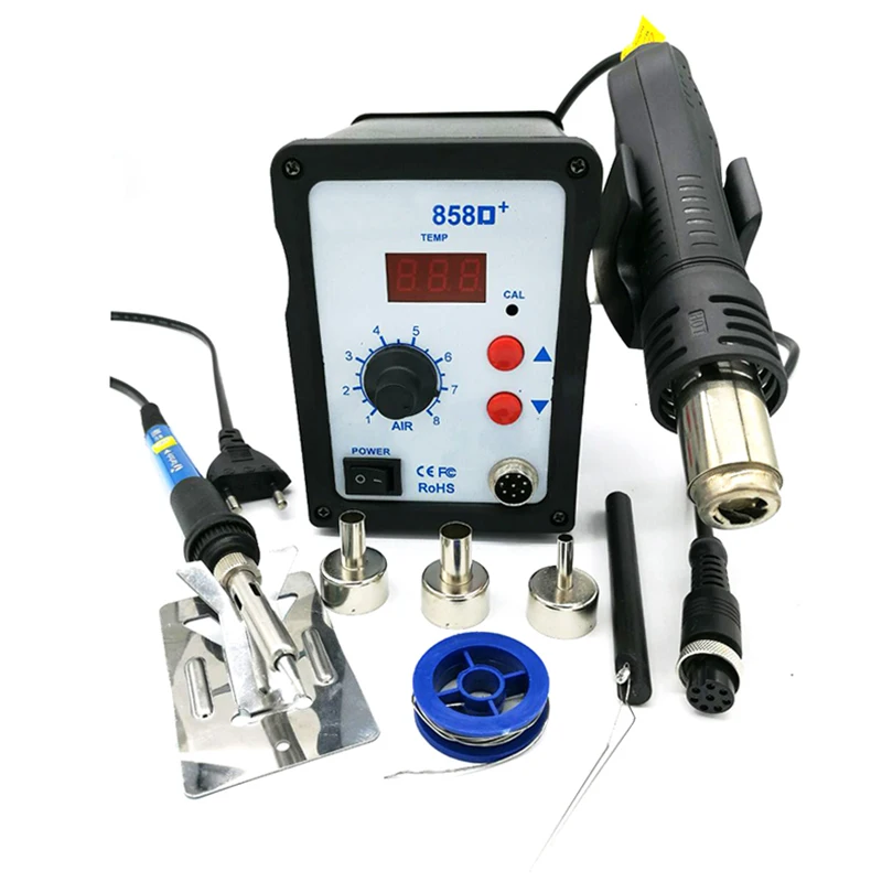 700W 858D Soldering Station LED Digital Soldering Iron desoldering