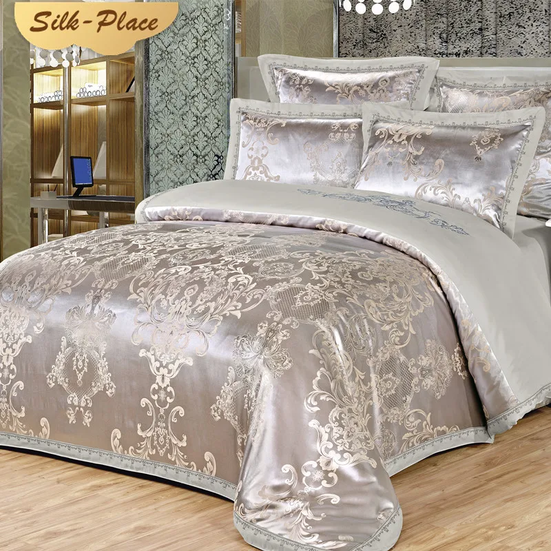 Комплект постельного белья &quotSILKPLACE&quot Роскошный жаккардовый сатин Постельное