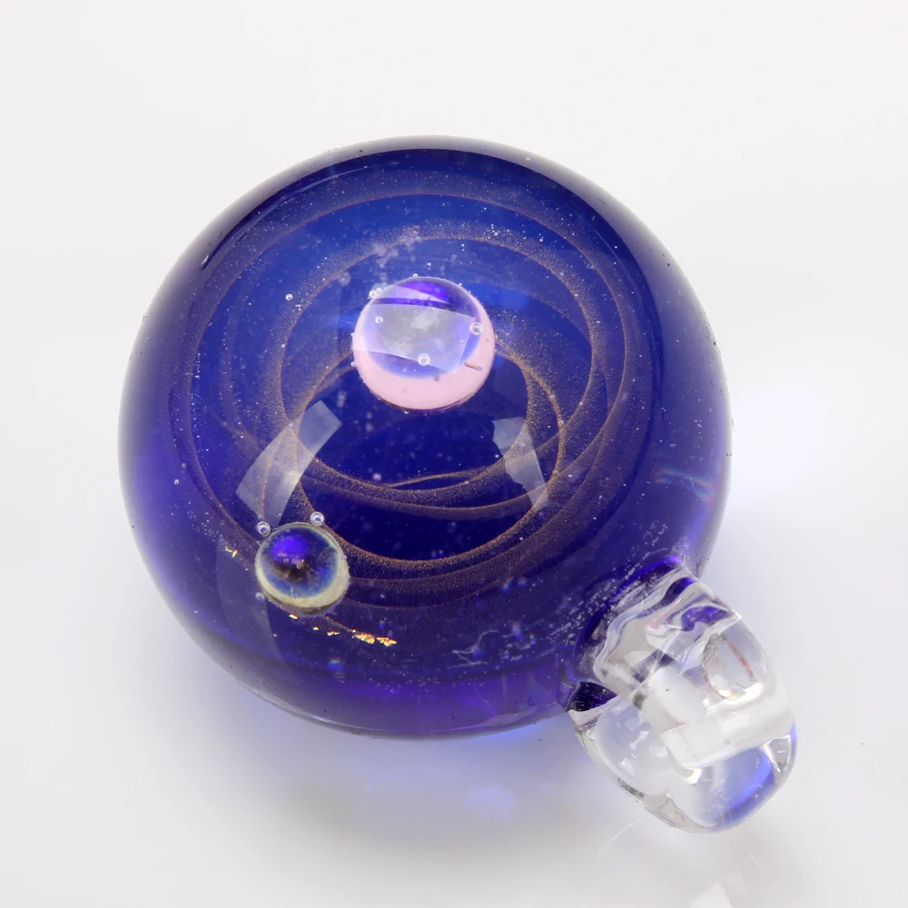 Lamp work beads 1PCS Dia 23MM Round Fantastic Starry Milky Way shape Hand made glass Pendant DIY Jewelry making