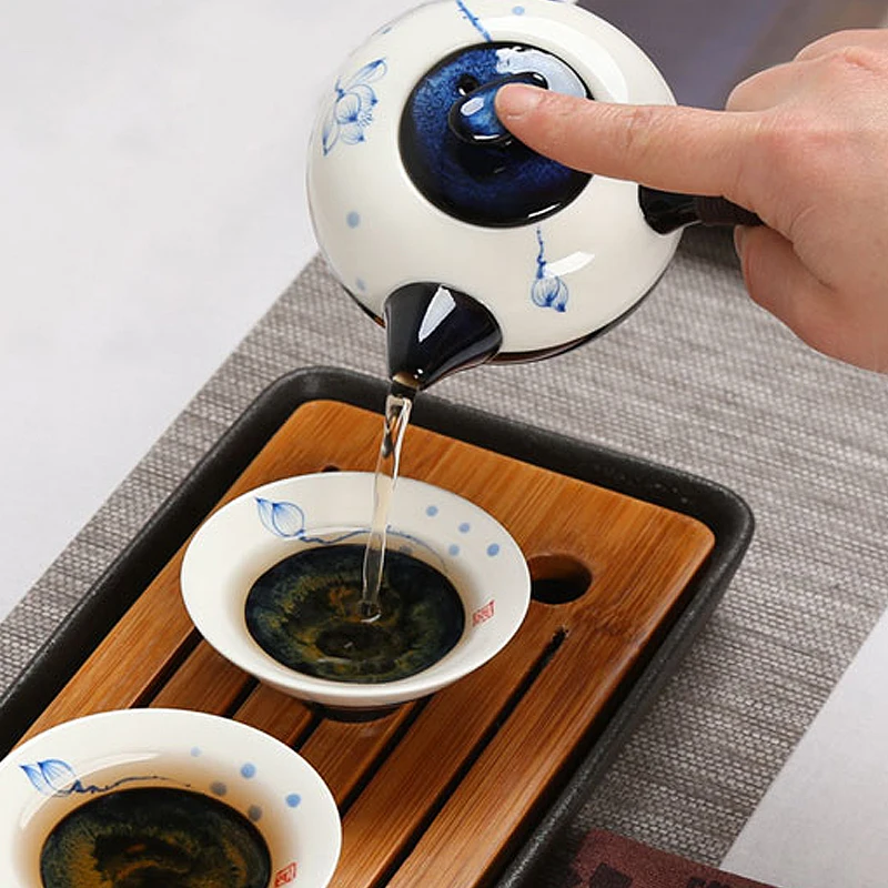 Фарфоровый чайник ручной росписи 245 мл|kung fu tea set|tea setporcelain teapot |