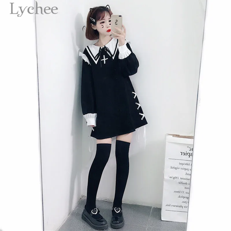 Lychee трендовая Вышивка крестом кружевная женская футболка с рюшами отложной