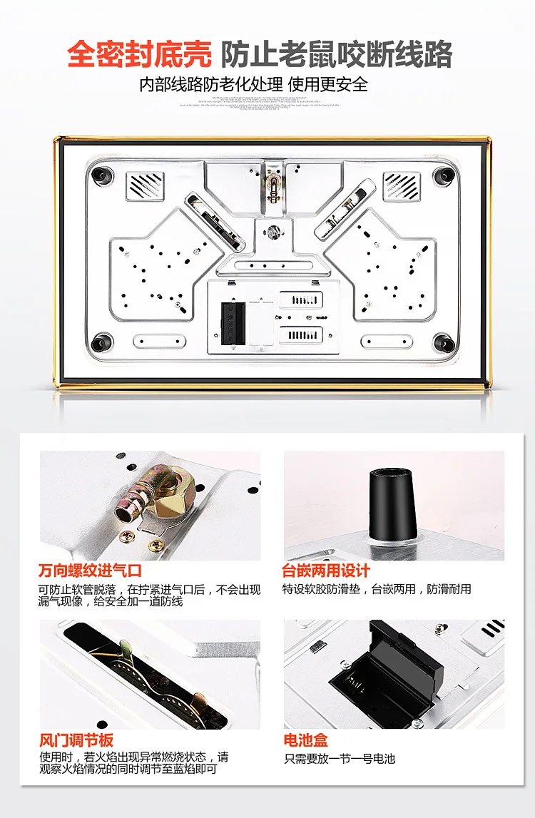 Коммерческие 2 горшки газовая плита закаленное стекло Integrated Cooktop природный газ СУГ пожарные диапазоны стол встроенный общественного