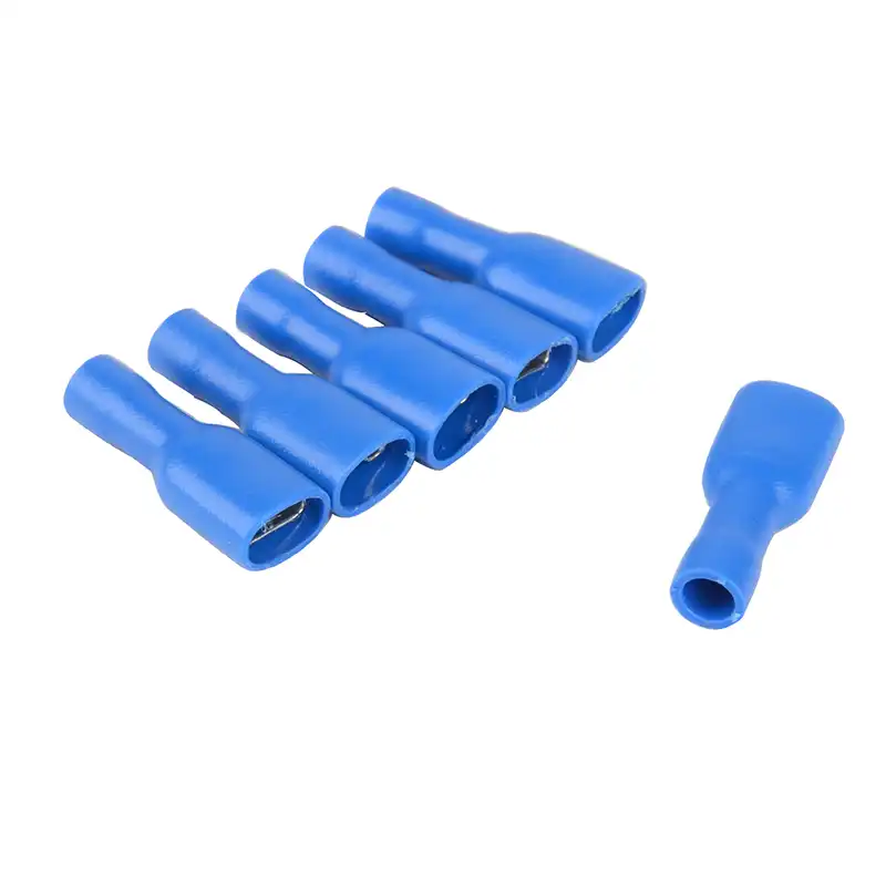 20pcs Insulated Female Spade Connector Blue Electrical Wire Terminals