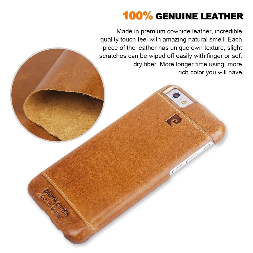 bilder für Echtes Leder Für iPhone 6/6 S/6 S Plus Luxus Marke Original Pierre Cardin Fashion Ultra Thin Schlank Abdeckung Fall für Iphone 6 6 s bilder für Echtes Leder Für iPhone 6/6 S/6 S Plus Luxus Marke Original Pierre Cardin Fashion Ultra Thin Schlank Abdeckung Fall für Iphone 6 6 s