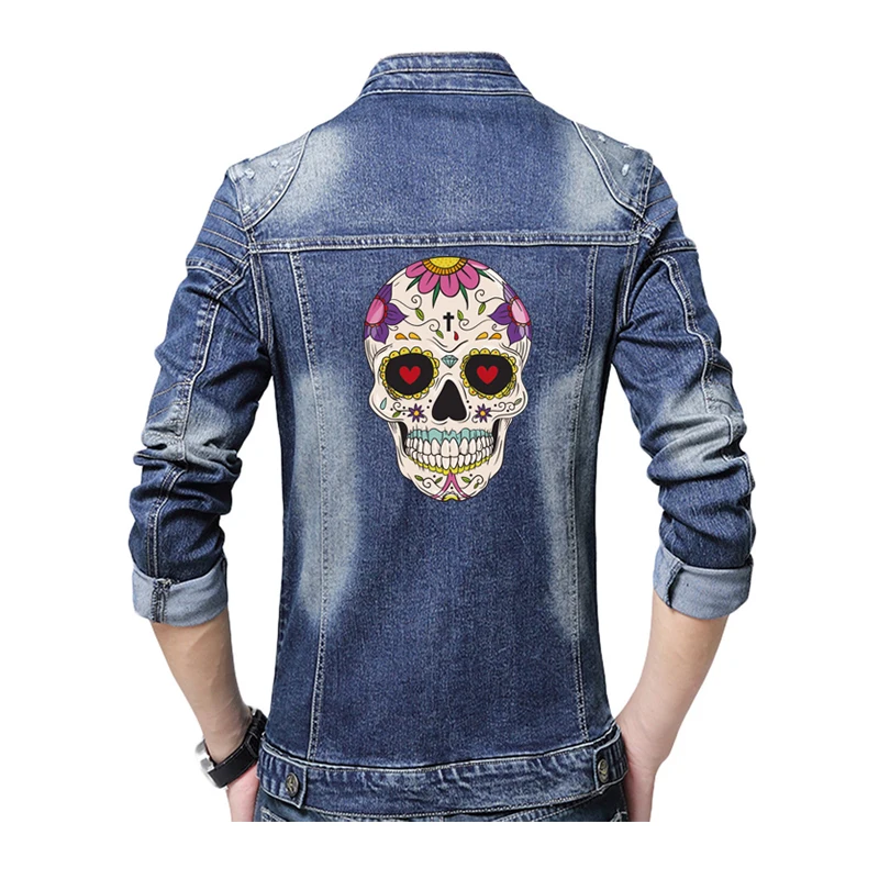 Наклейки Crazy Skull для джинсов деликатные стираемые вручную нашивки с утюгом
