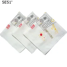 Корея детские слюнявчики полотенца платок хлопок /с принтом "замок" 35 см/много использования