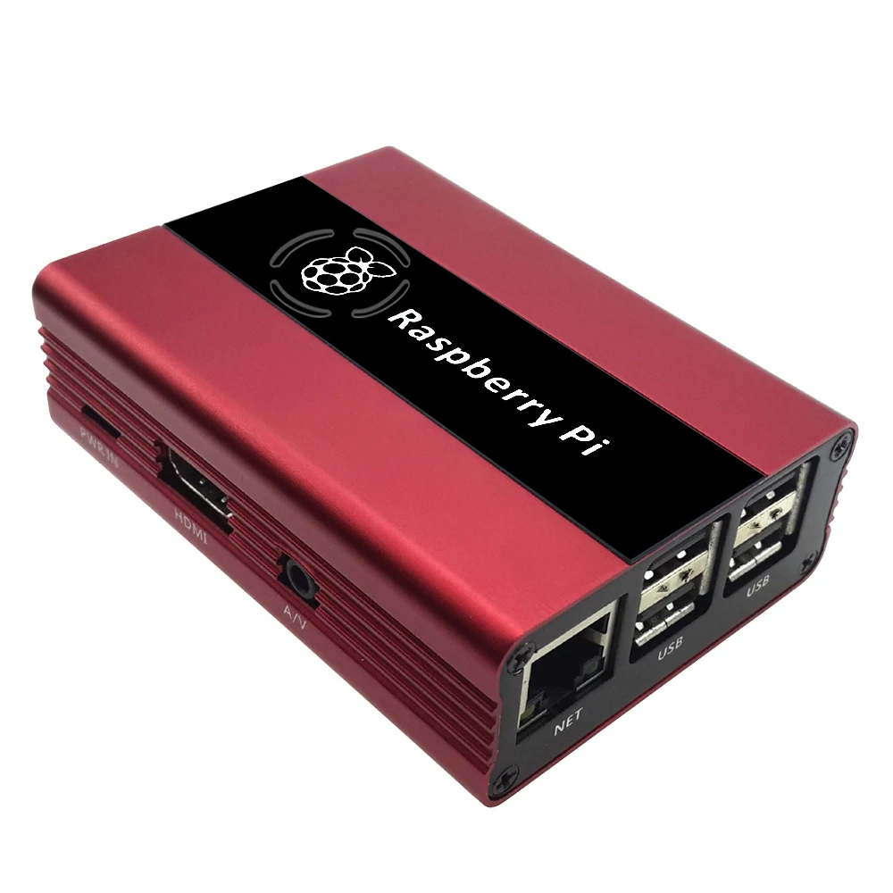 Raspberry Pi 3 B + 2 алюминиевый чехол с вентилятором (красный)|pi 2|pi 3case case |