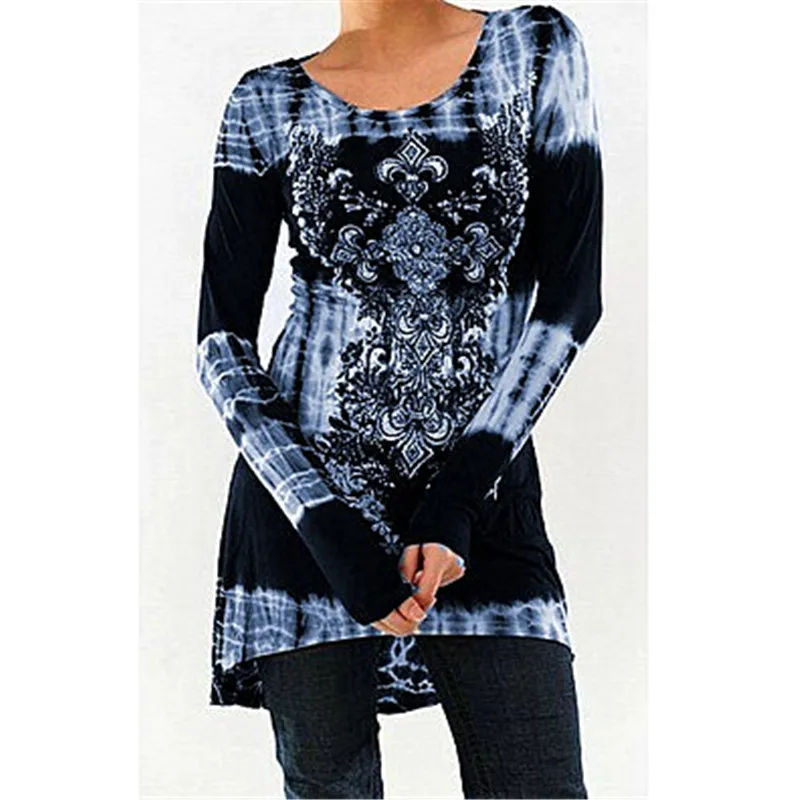 

DAYIFUN Autumn Women's T Shirt Long Sleeve O Neck Casual High Waist T-Shirt For Women Harajuku Top Puls Size blouse shirt A0211