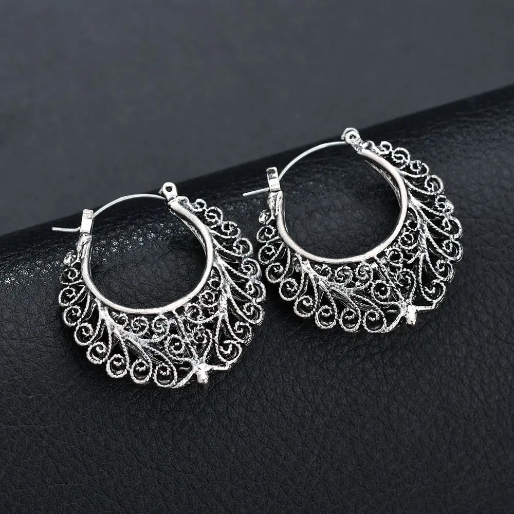 

Terreau Kathy 2018 Fashion Flower Boho Earrings For Women Jewelry Ethnic Long Zinc Alloy Stup Earrings Enamel Vintage Earrings