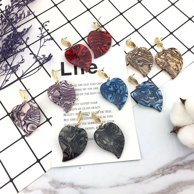 MODEBOX Мода сердце акриловые серьги красочные себе для подарка Для женщин девочек |