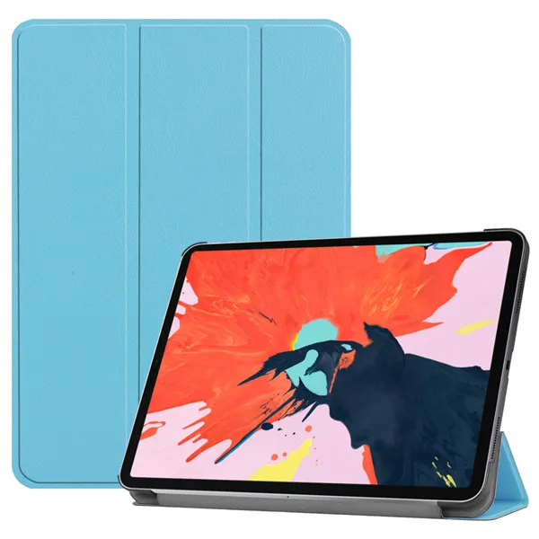 Gligle чехол из тонкой кожи для iPad Pro 12,9 shell с Умной функцией 300 шт/партия - Цвет: sky blue