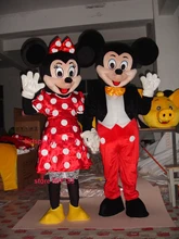 Sommer heißer verkauf!! Neue Erwachsene 2 stücke minnie maus maskottchen kostüm mit anzüge schuhe hände phantasie party kleid Halloween kostüm