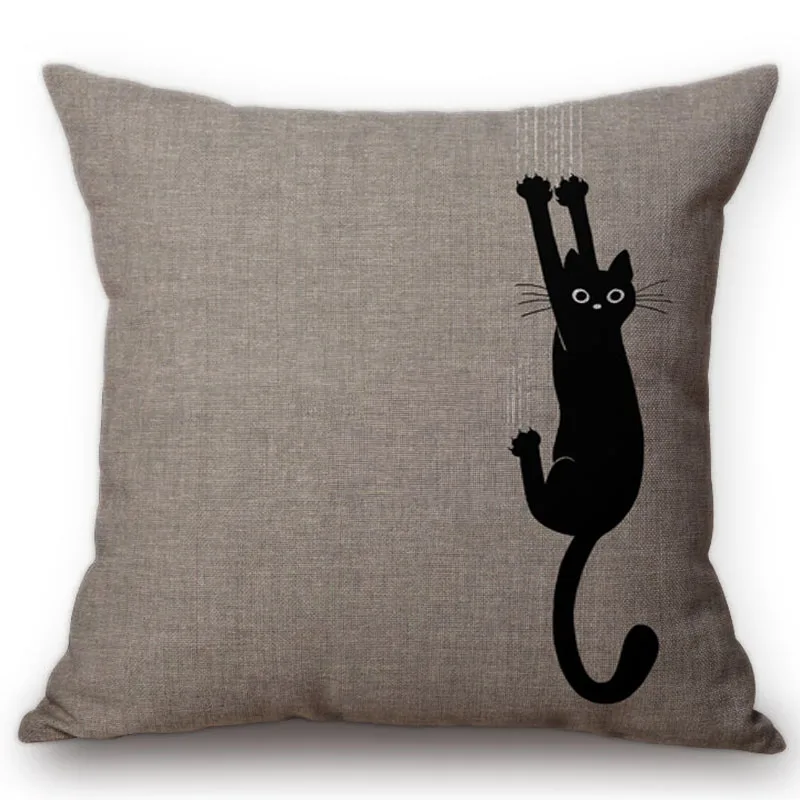 Cotton Linen Cushion Cover Square Pillowcase Home Office Sofa Decoration Cute