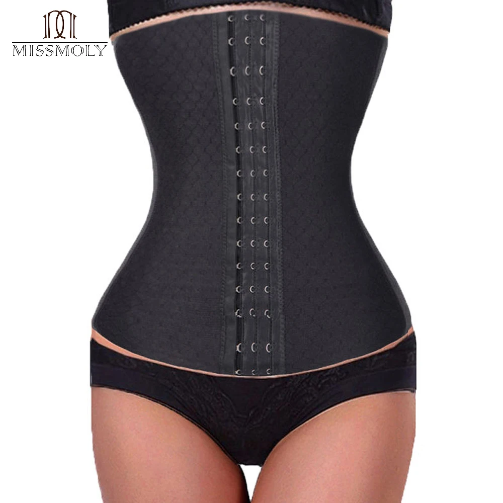 

Women Underbust Waist Trainer Corset Steel Boned Hourglass Body Shaper Plus Size XS-XL Black Girdle Waist Cincher US