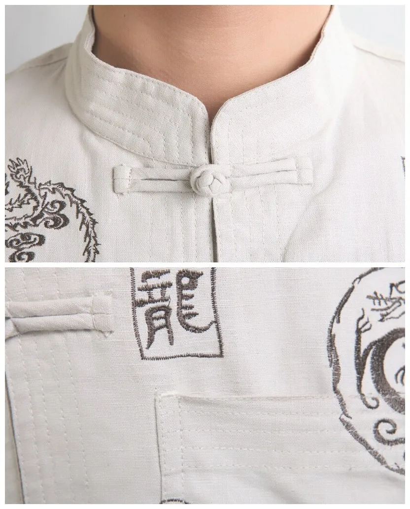 Черный традиционный китайский стиль Для мужчин хлопок белье кунг-фу Рубашка Верхняя часть одежды Размеры размеры s m l xl XXL Бесплатная
