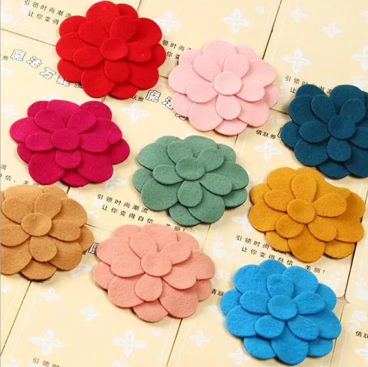 300 шт./лот вата Войлок Цветок высечка гребешок тропические цветы|felt flowers|wool felt