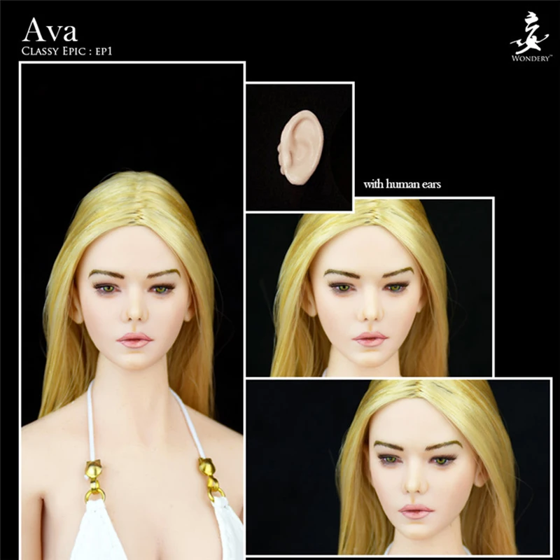 WONDERY 1/6 Ep01/Ep02 Daeris эва Эльф Девушка глава лепить съемный уши for1:6 женской фигуры