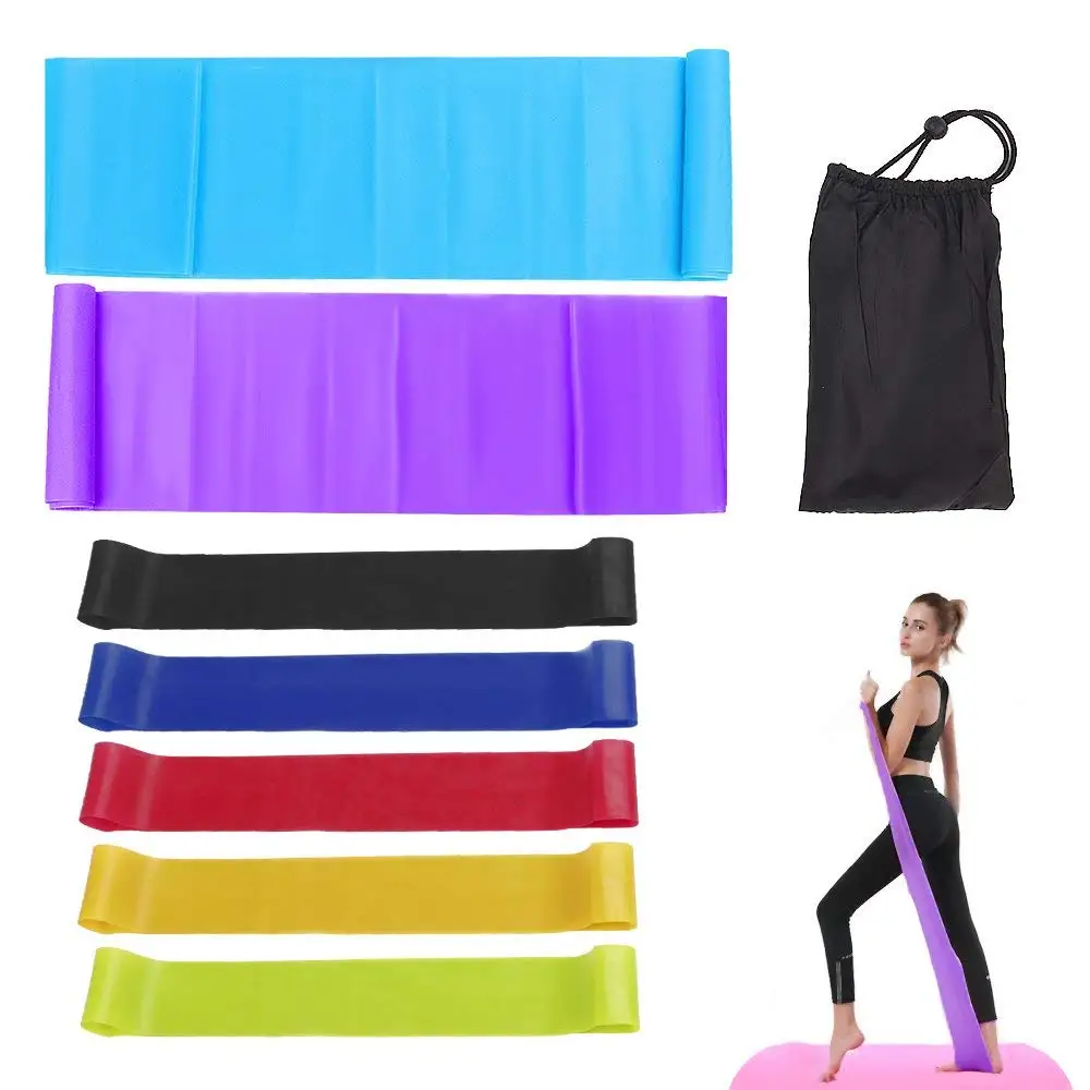 7pcs/set Resistance Bands Set 6 Levels elastic loop band exercise
