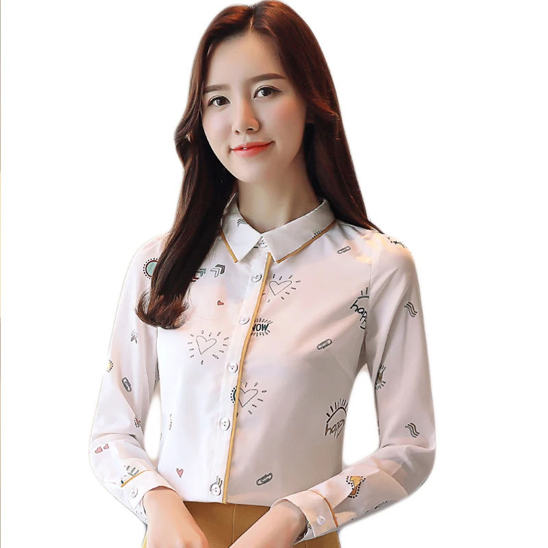 Buy New Autumn Women Shirts Peter pan Collar Full