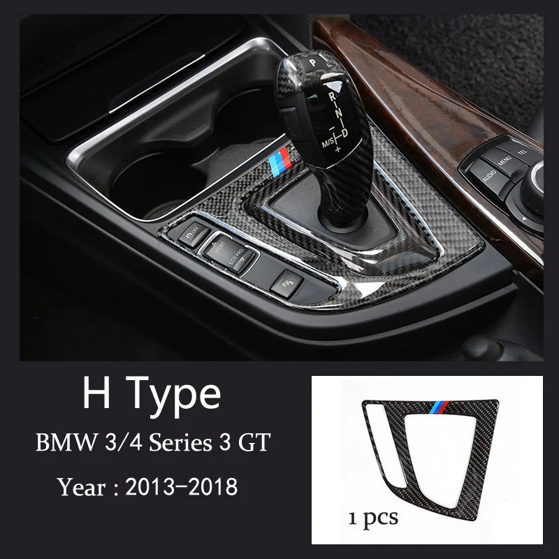 Автомобильный Центр панель переключения передачи коробка панель декоративная накладка в блестках полосатая наклейка для BMW 3 4 серии 3GT F30 F31 F32 F34 F36 - Название цвета: H Type
