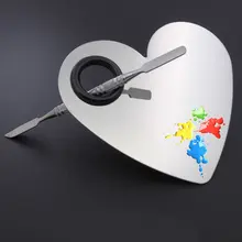 Heart shape нержавеющая сталь Косметический Макияж палитры лопатка Набор ногтей оборудование инструменты комплект Красота Инструменты