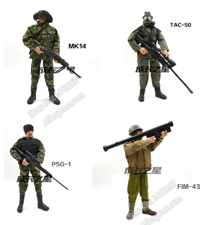 8 шт 1:6 4D ружьё модель черное оружие солдаты ракетная установка ЗРС SVD снайперская