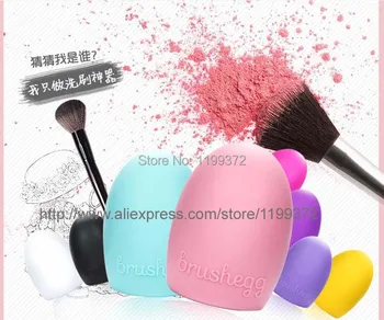

100pcs 7 Colors Cleaners Egg Cleaning Cleaner Glove MakeUp Washing Brush Scrubber Make Up Cleanser Board Cosmeti Brushegg Tool