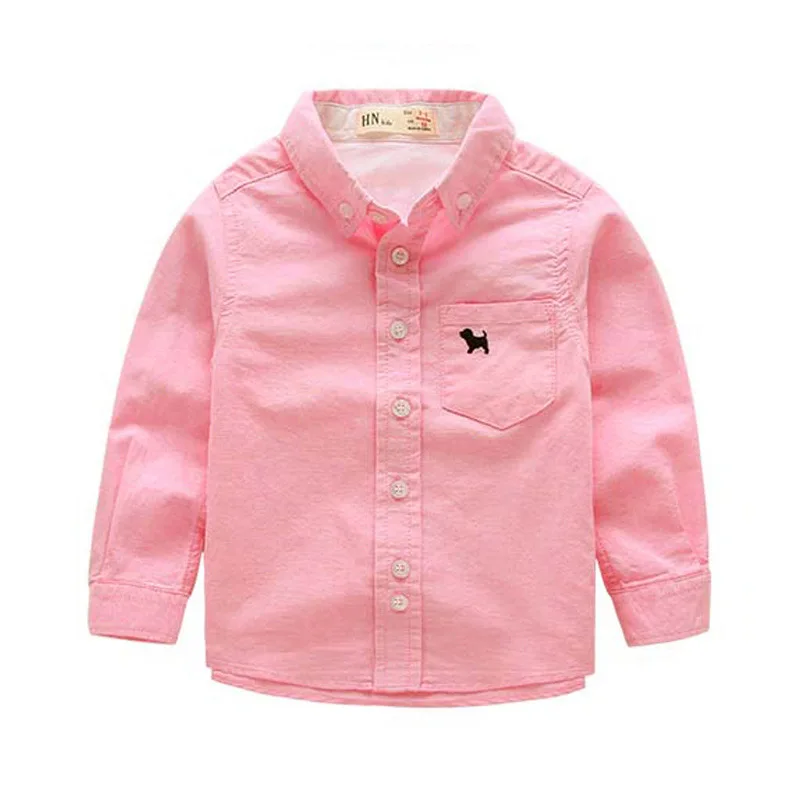 Коллекция года, Весенняя Детская рубашка с новым рисунком пальто из чистого хлопка с вышитыми героями мультфильмов для детей, детская одежда высокого качества - Цвет: Розовый