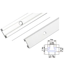 Футболка(1 шт.) треков Алюминий слот трек джиг приспособление 300/400/500/600/800 мм алюминиевый Т-образная дорожка для фрезерный станок деревообрабатывающий инструмент