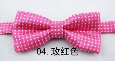 HOOYI в горошек галстук-бабочка для мальчиков с бабочкой одеяла из полиэстра, с бантом, красные детские галстуки Шея галстук-бабочка галстук gravata корбата галстук - Цвет: Розово-красный