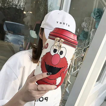 

CCRXRQ 2019 New Women's Shoulder Bags Ladies PU Bucket-type Chest Bag Lovely Girl Cartoon Small Bag Wild Crossbody Bags Female