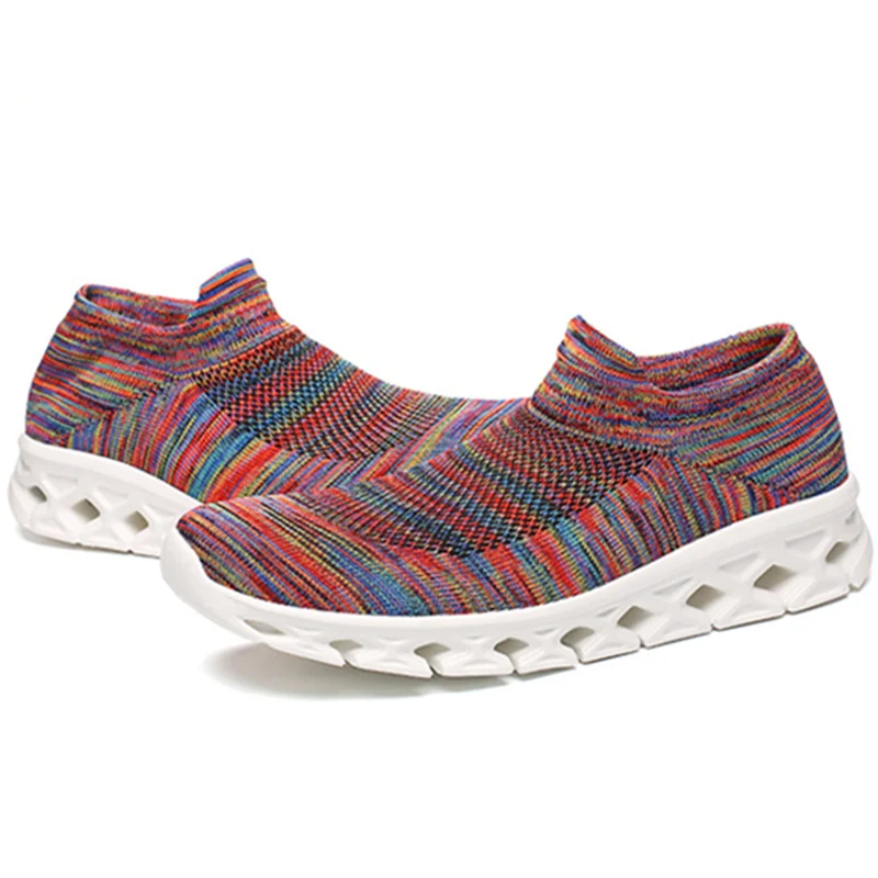 

New Men and women Casual Shoes Summer Mesh Sport Breathable Soft Light Sneakers Volcanic Valentine Shoes Shockproof Air Cushion
