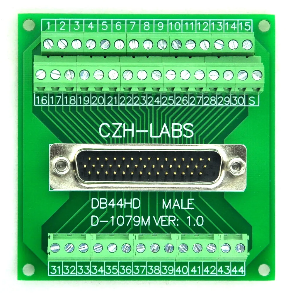 D SUB DB44HD Male Header Breakout Board Terminal Block DSUB DB44