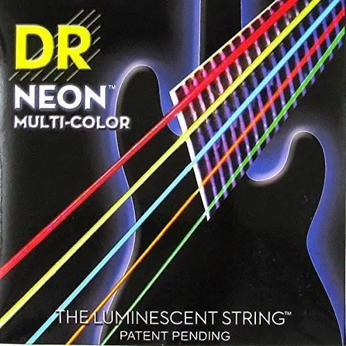 DR K3 hi def Neon Multicolor, cuerdas de Bajo luminiscente, luz 40 100 o  medio 45 105 o 5 cuerdas 45 125|guitar strings|bass guitar stringsguitar  bass strings - AliExpress