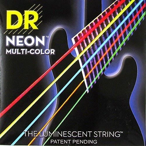DR K3 hi def Neon Multicolor, cuerdas de luminiscente, luz 40 100 o medio 45 105 o 5 cuerdas 125|guitar strings|bass guitar bass - AliExpress