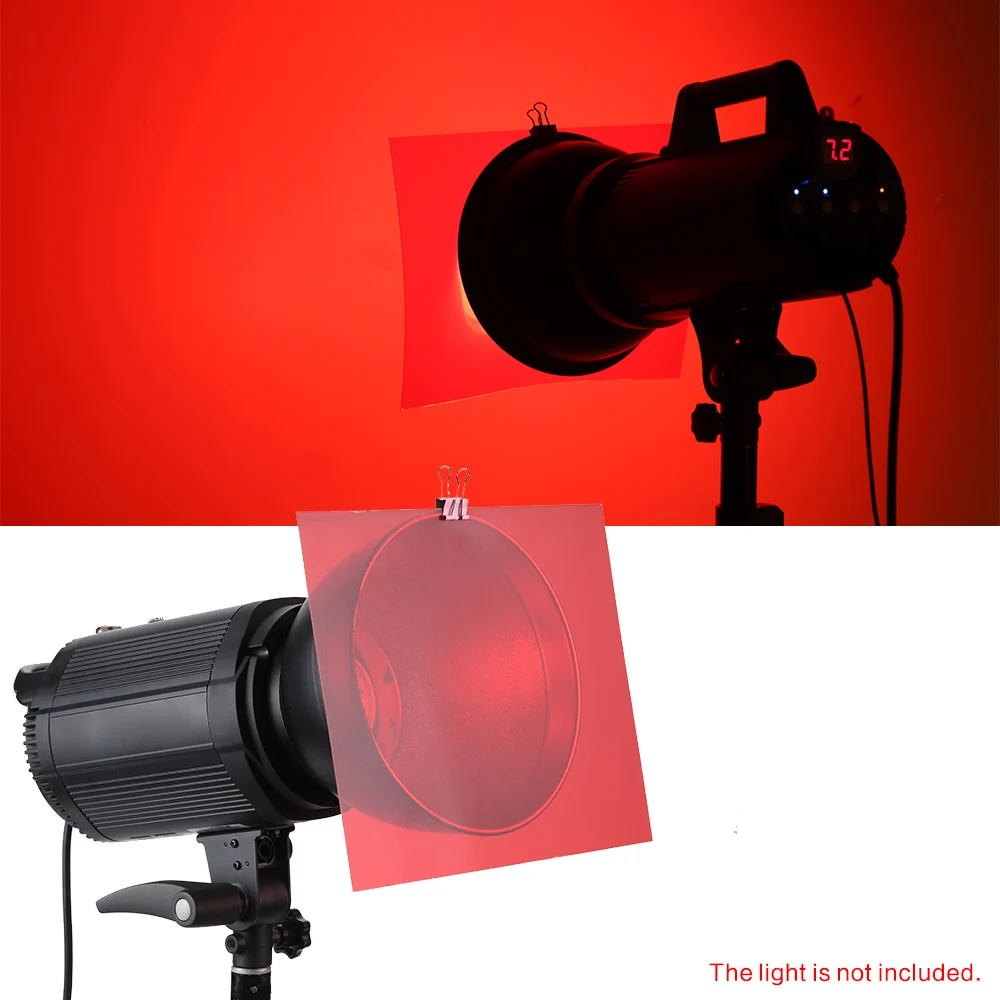 6pcs 25 20cm lighting color correction gel sheets filters set for photography gel sheets