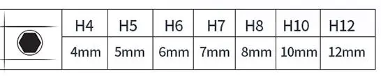 Broppe 7 шт. H4-H12 30 мм Шестигранная отвертка бит H4/H5/H6/H7/H8/H10/H12 10 мм шестигранный хвостовик для ударной отвертки