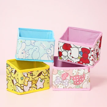 

Cartoon Hello Kitty My Melody Cinnamoroll Pudding Dog Cute Cosmetic Bags Make Up Bags Folding Toy Toiletries Storage Box Bag